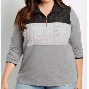 Maurice’s size 2 quarter zip gray sweatshirt